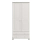 Richmond 2 Door 2 Drawer Wardrobe Off White ModelBedroom