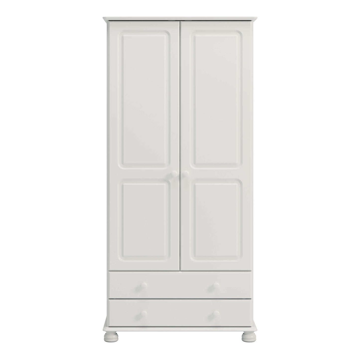 Richmond 2 Door 2 Drawer Wardrobe Off White ModelBedroom