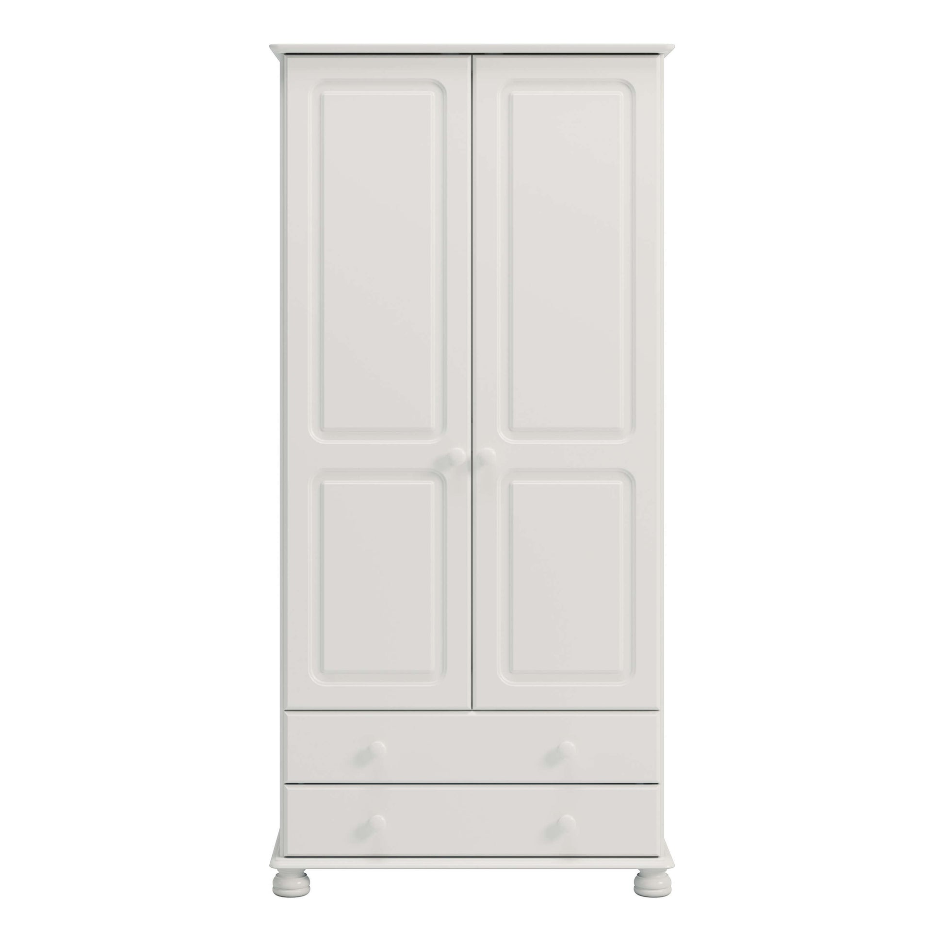 Richmond 2 Door 2 Drawer Wardrobe Off White ModelBedroom