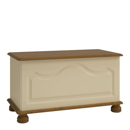 Richmond Ottoman Blanket Box Cream & Pine ModelBedroom