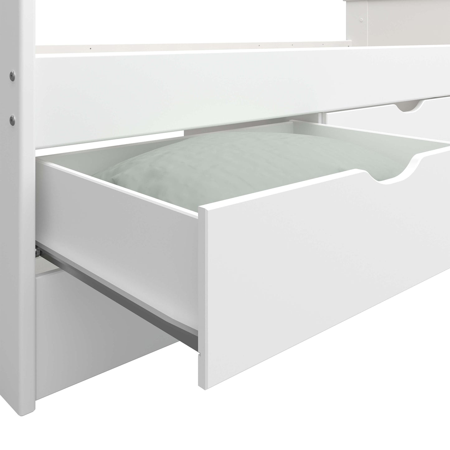 Alba Single bed with 6 Drawers White ModelBedroom