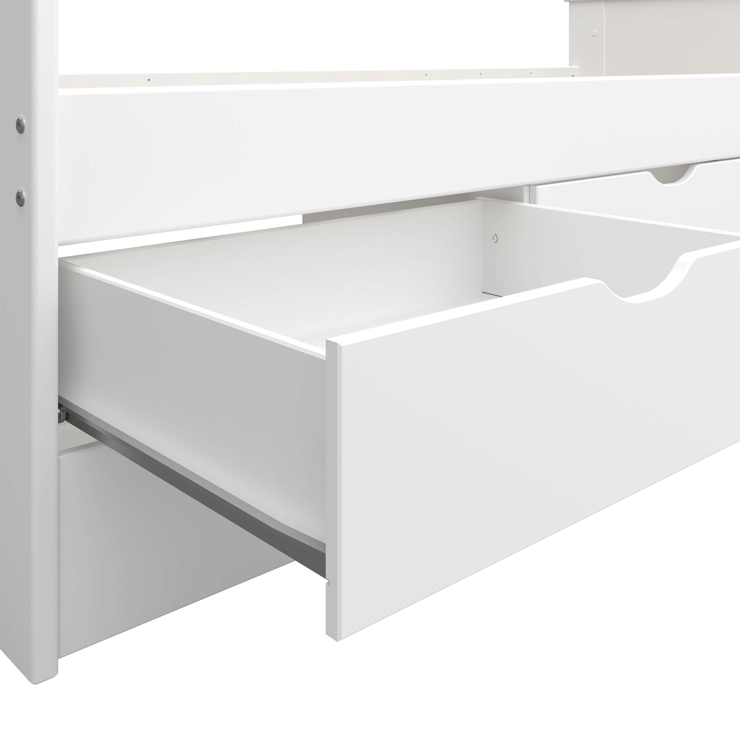 Alba Single bed with 6 Drawers White ModelBedroom