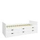 Alba Single bed with 6 Drawers White ModelBedroom
