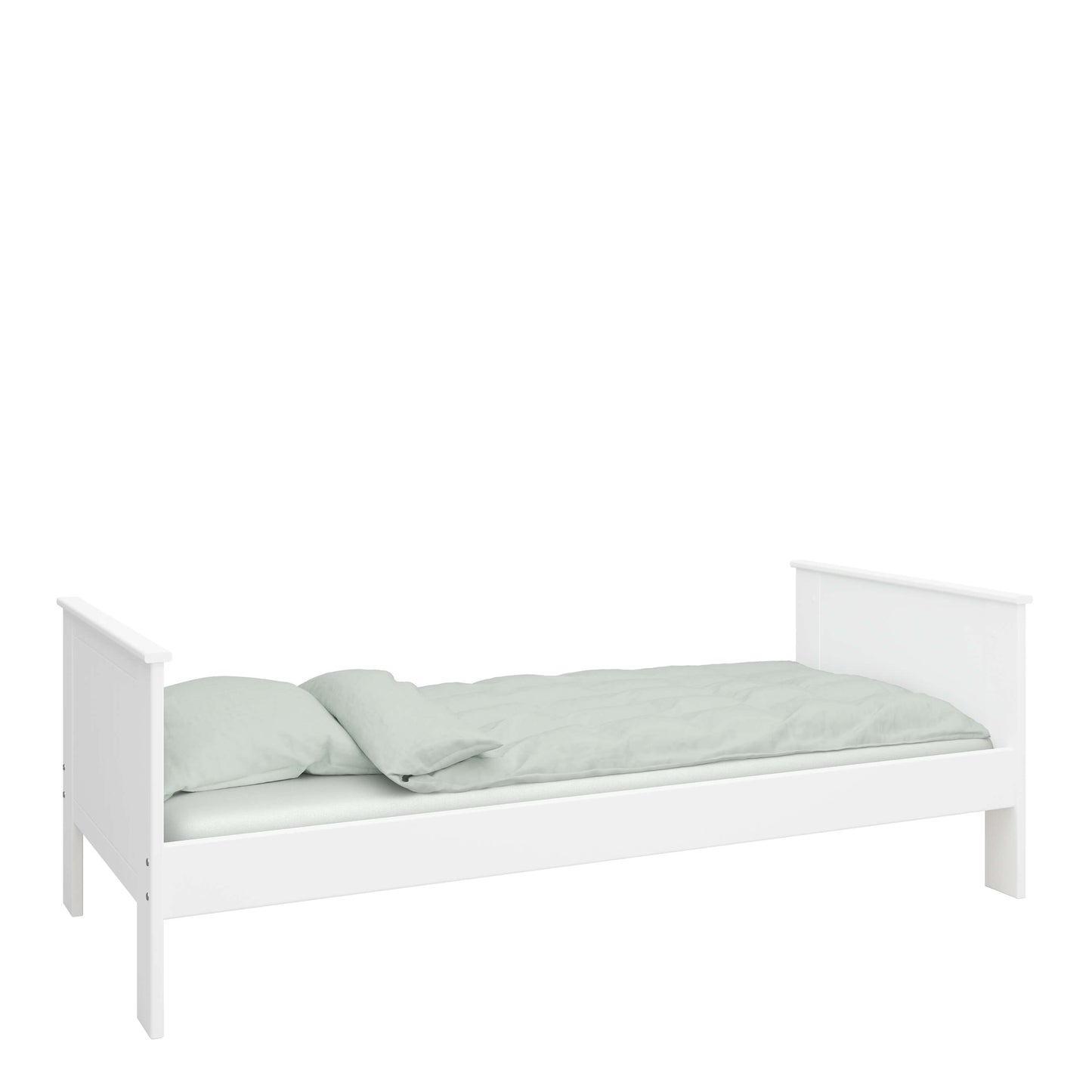 Alba Single Bed White ModelBedroom