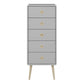 Softline 5 Drawer Narrow Chest Grey ModelBedroom