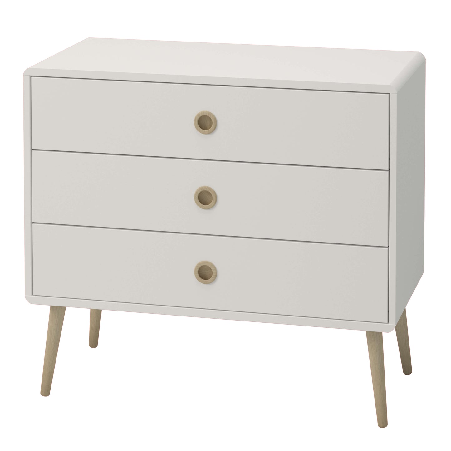 Softline 3 Drawer Wide Chest Off White ModelBedroom