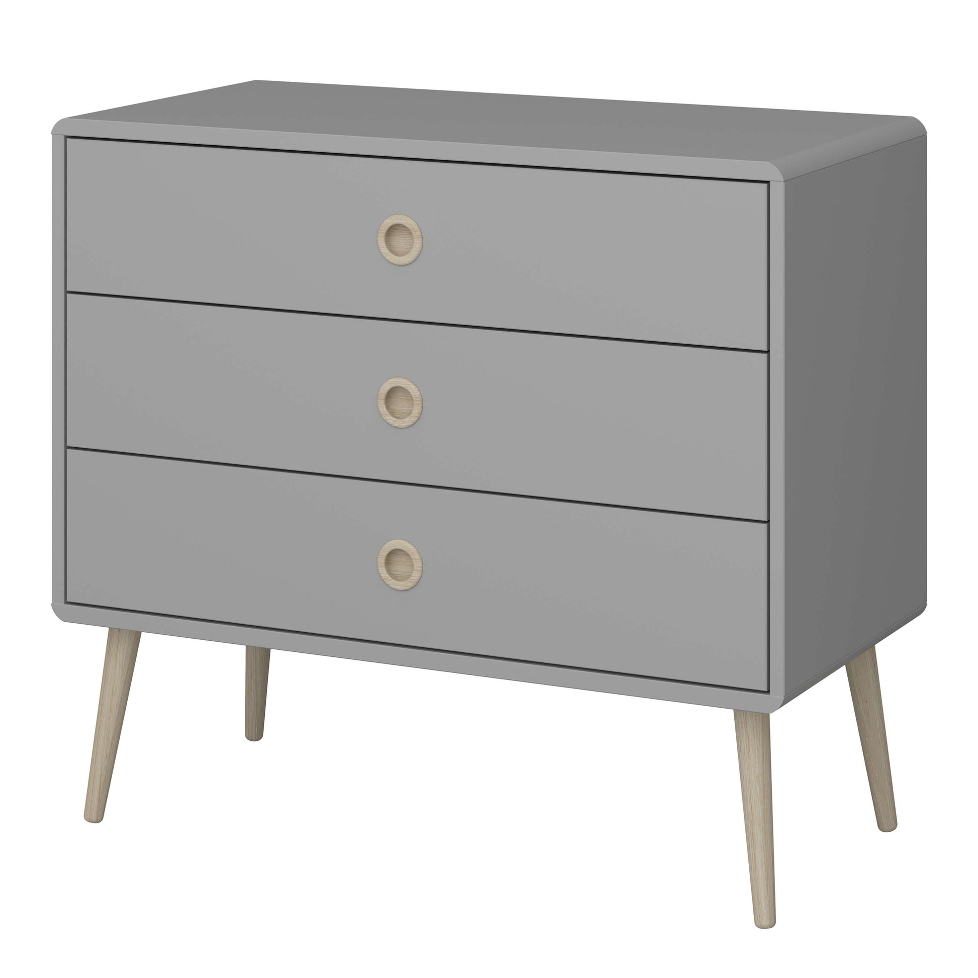 Softline 3 Drawer Wide Chest Grey ModelBedroom