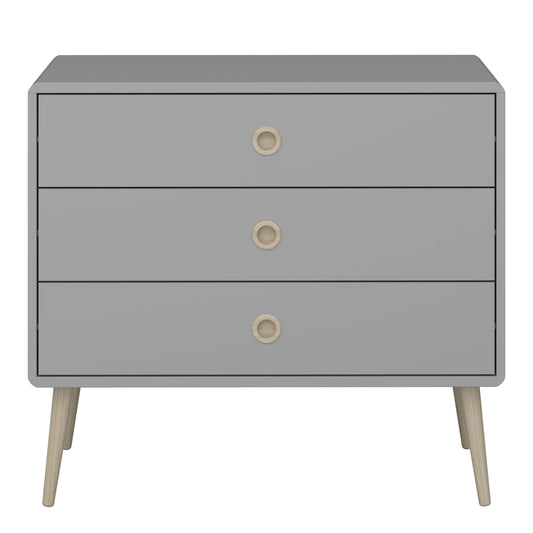 Softline 3 Drawer Wide Chest Grey ModelBedroom