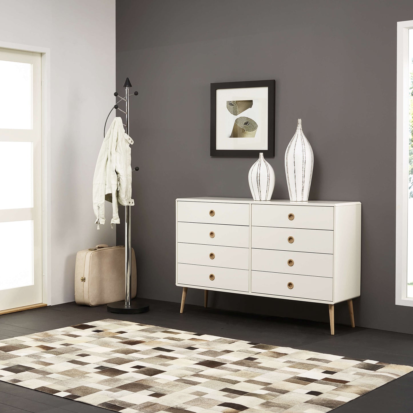 Softline 4 + 4 Wide Chest Off White ModelBedroom