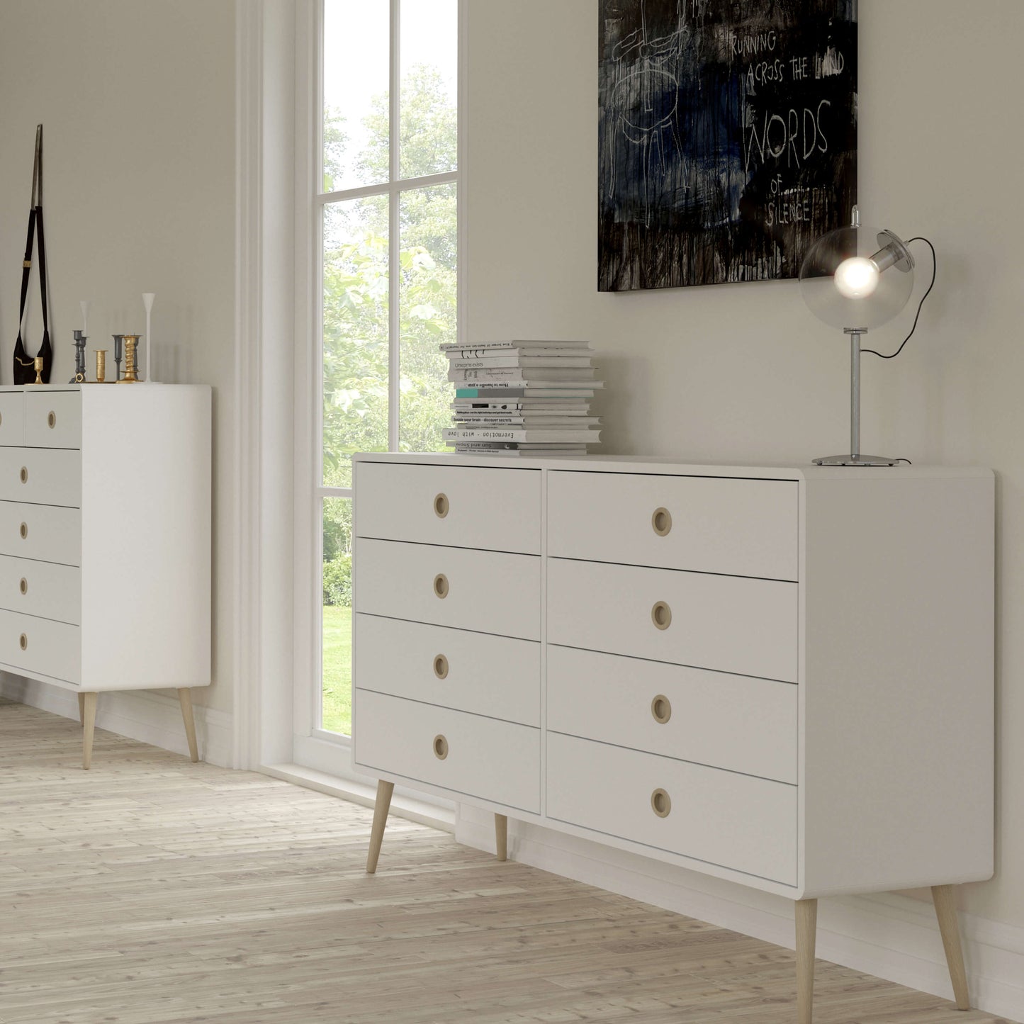 Softline 4 + 4 Wide Chest Off White ModelBedroom