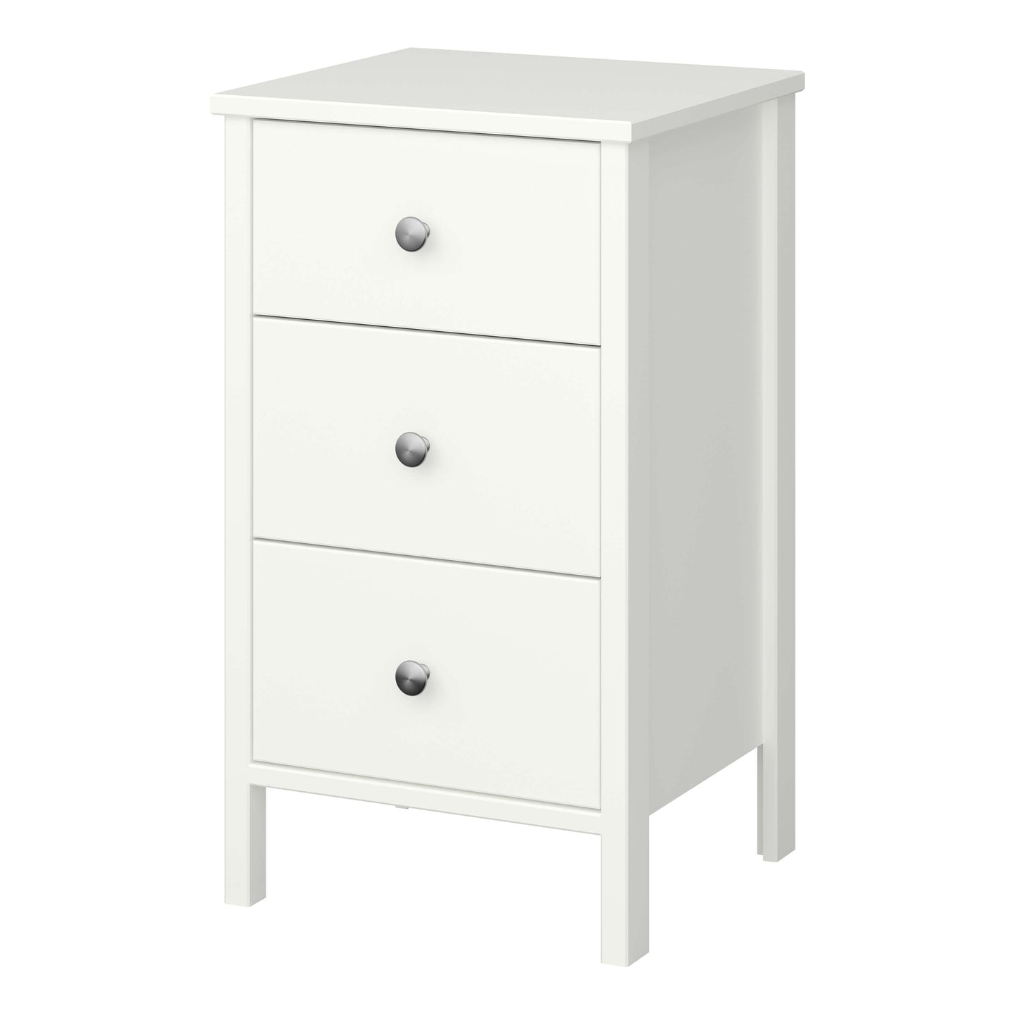 Tromso 3 Drawer Bedside Off White ModelBedroom