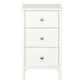 Tromso 3 Drawer Bedside Off White ModelBedroom