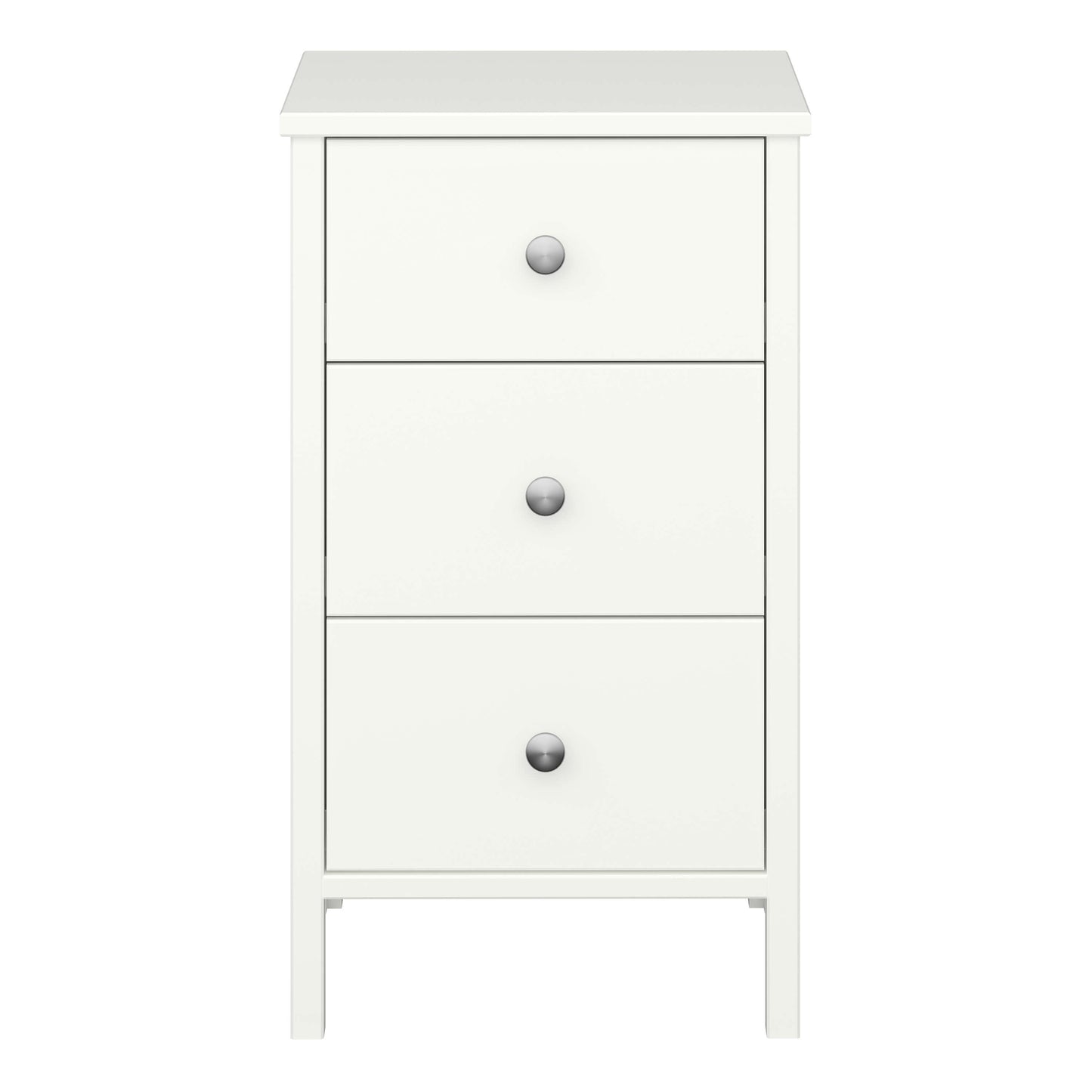 Tromso 3 Drawer Bedside Off White ModelBedroom