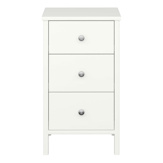 Tromso 3 Drawer Bedside Off White ModelBedroom