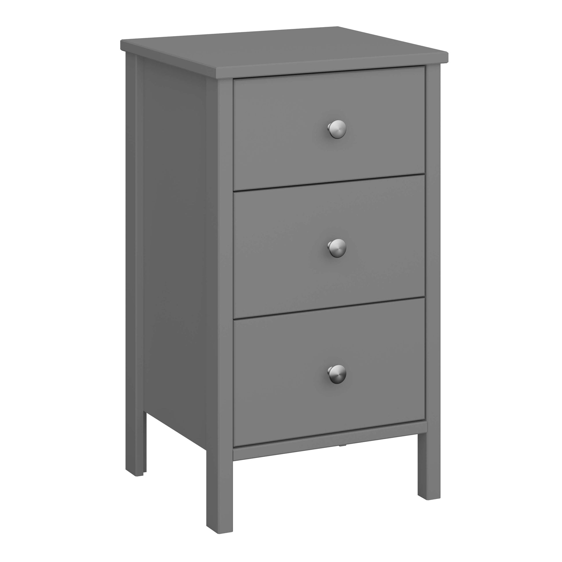 Tromso 3 Drawer Bedside Grey ModelBedroom