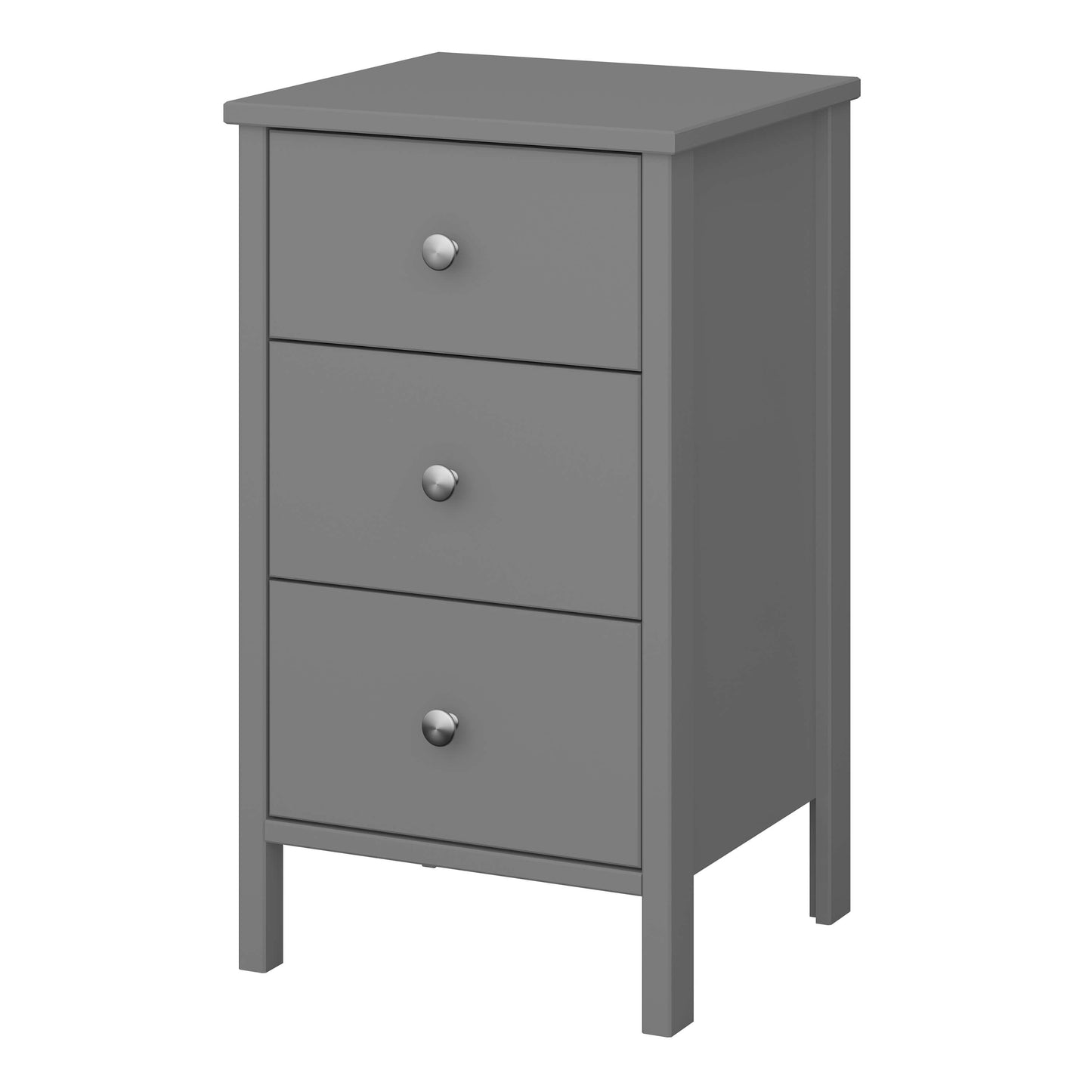 Tromso 3 Drawer Bedside Grey ModelBedroom