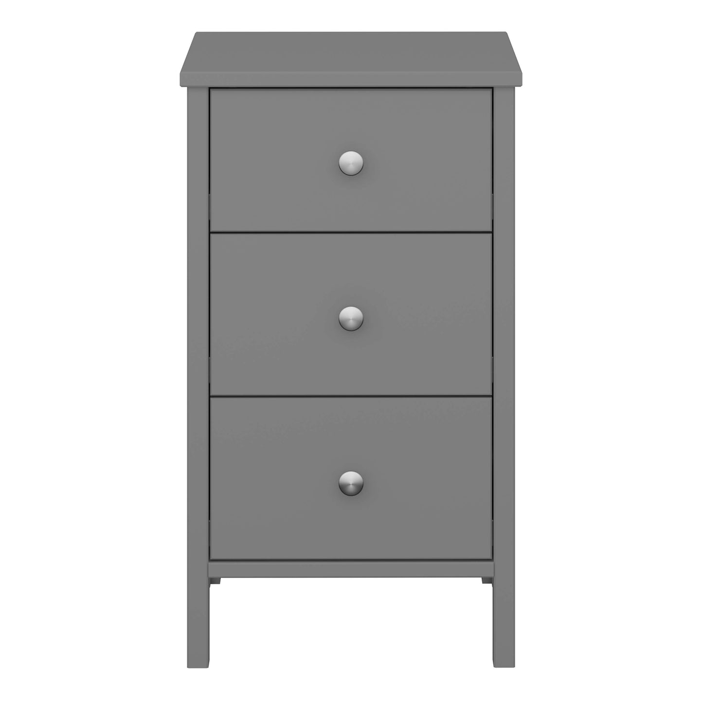 Tromso 3 Drawer Bedside Grey ModelBedroom