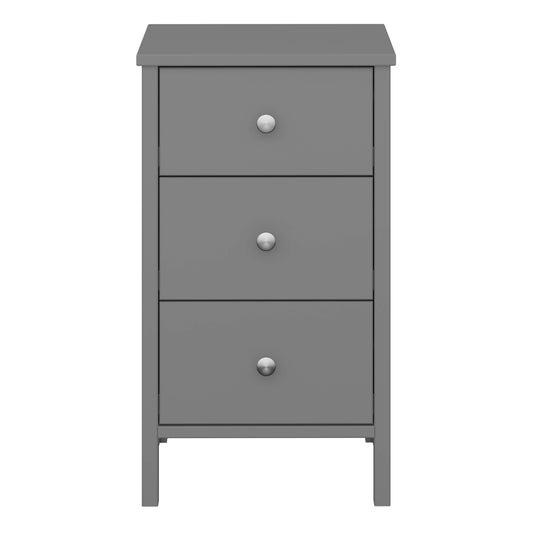 Tromso 3 Drawer Bedside Grey ModelBedroom