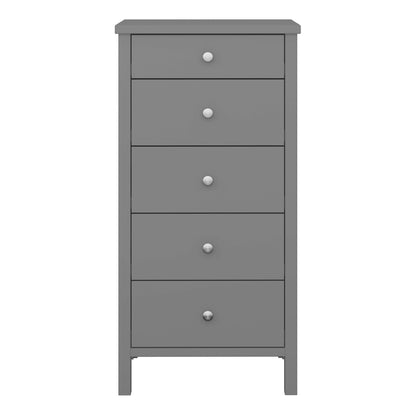 Tromso 5 Drawer Narrow Chest - Narrow Chest of Drawers ModelBedroom