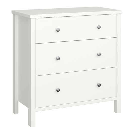 Tromso 3 Drawer Chest of Drawers - White Chest Of Drawers ModelBedroom