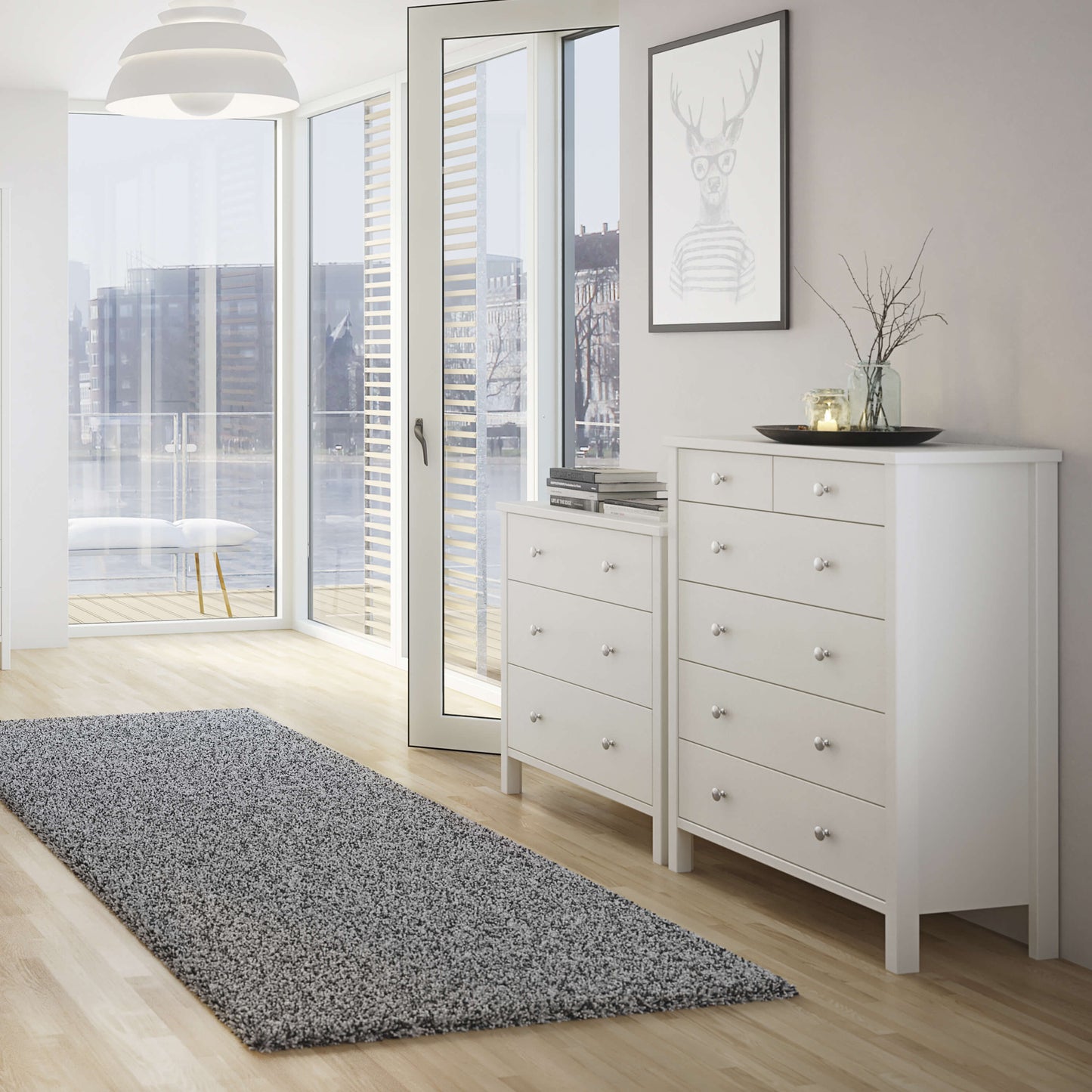 Tromso 3 Drawer Chest of Drawers - White Chest Of Drawers ModelBedroom