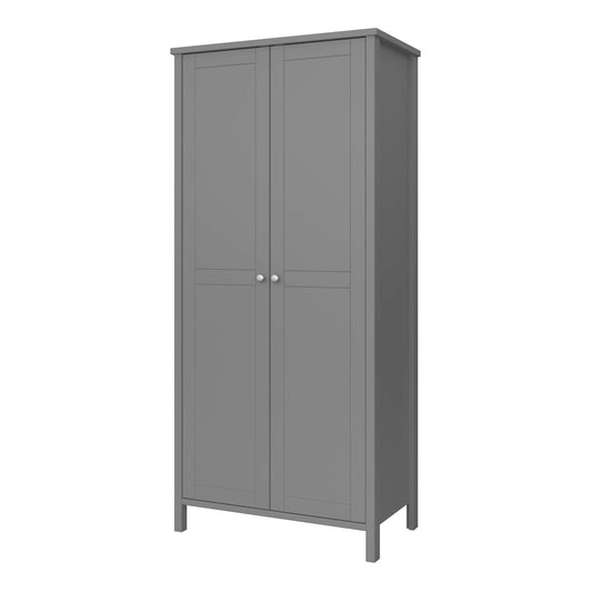 Tromso 2 Door Wardrobe Grey ModelBedroom