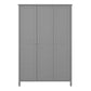 Tromso 3 Door Wardrobe Grey ModelBedroom