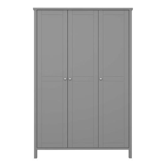 Tromso 3 Door Wardrobe Grey ModelBedroom