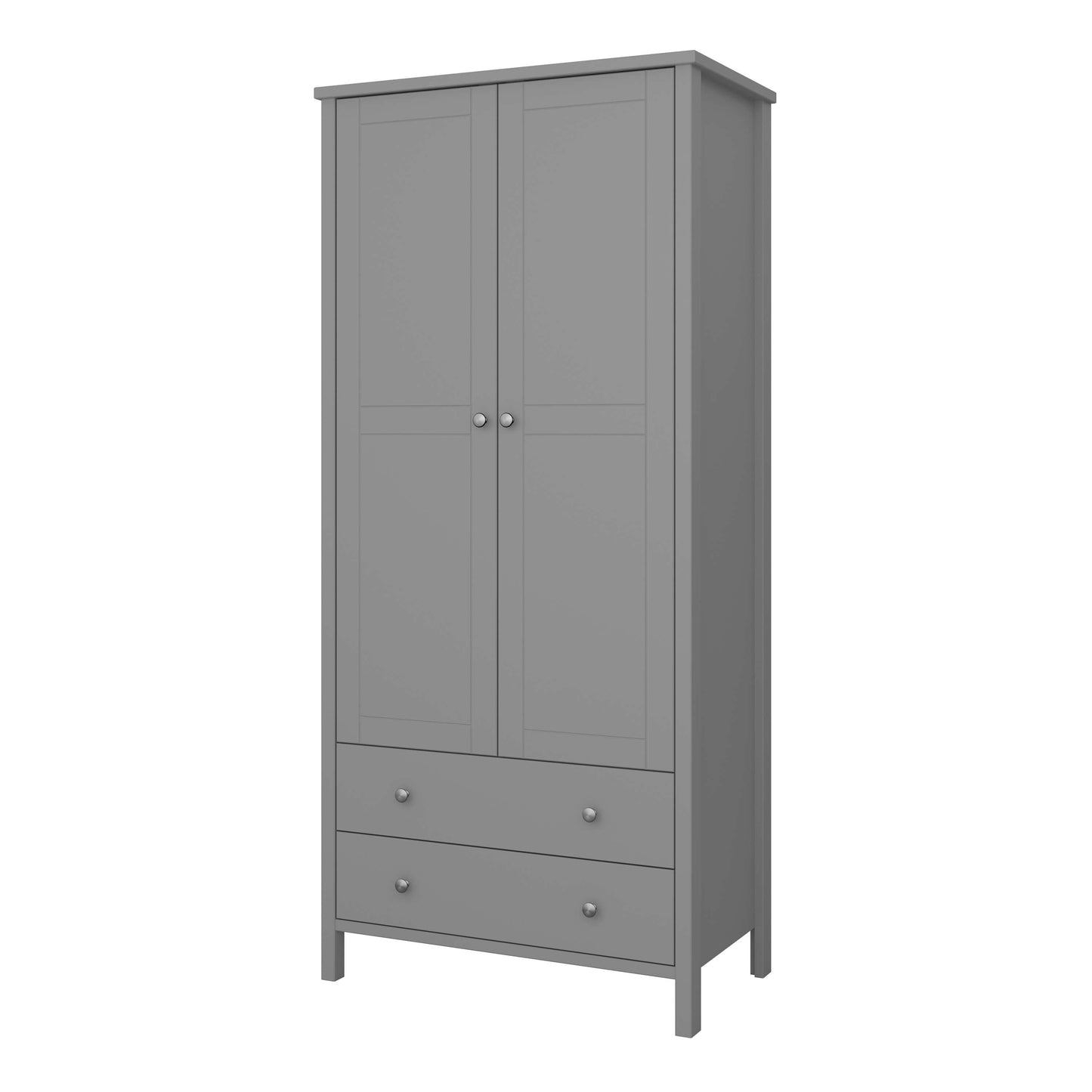 Tromso 2 Door 2 Drawer Wardrobe Grey ModelBedroom