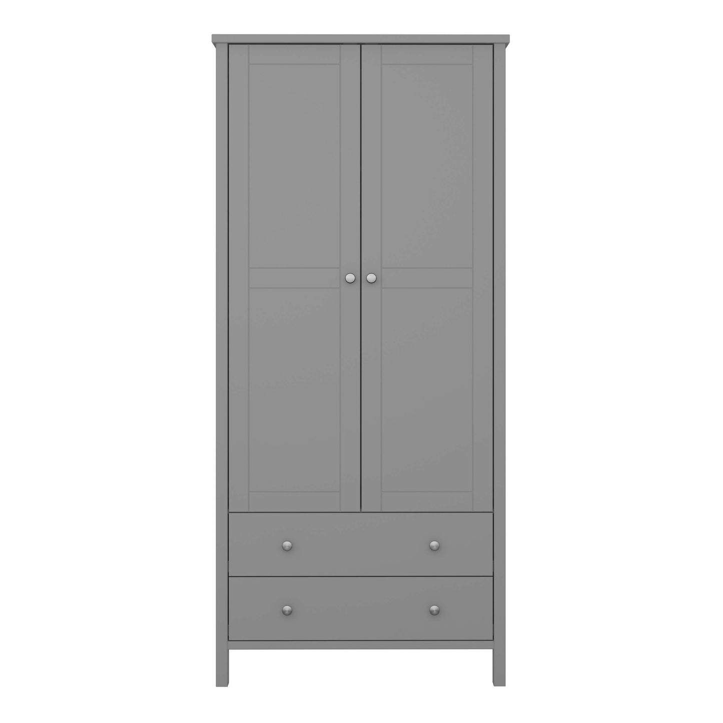 Tromso 2 Door 2 Drawer Wardrobe Grey ModelBedroom