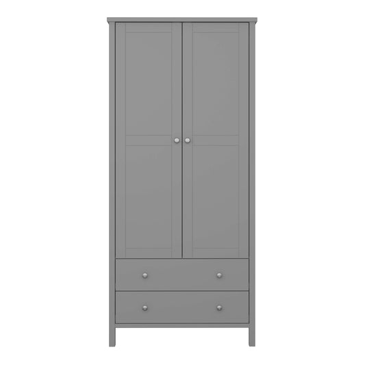 Tromso 2 Door 2 Drawer Wardrobe Grey ModelBedroom