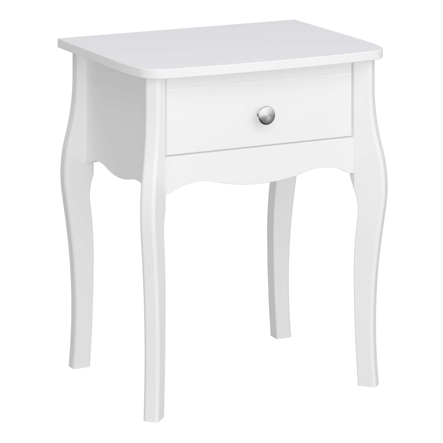 Baroque Nightstand White - Bedside Table ModelBedroom