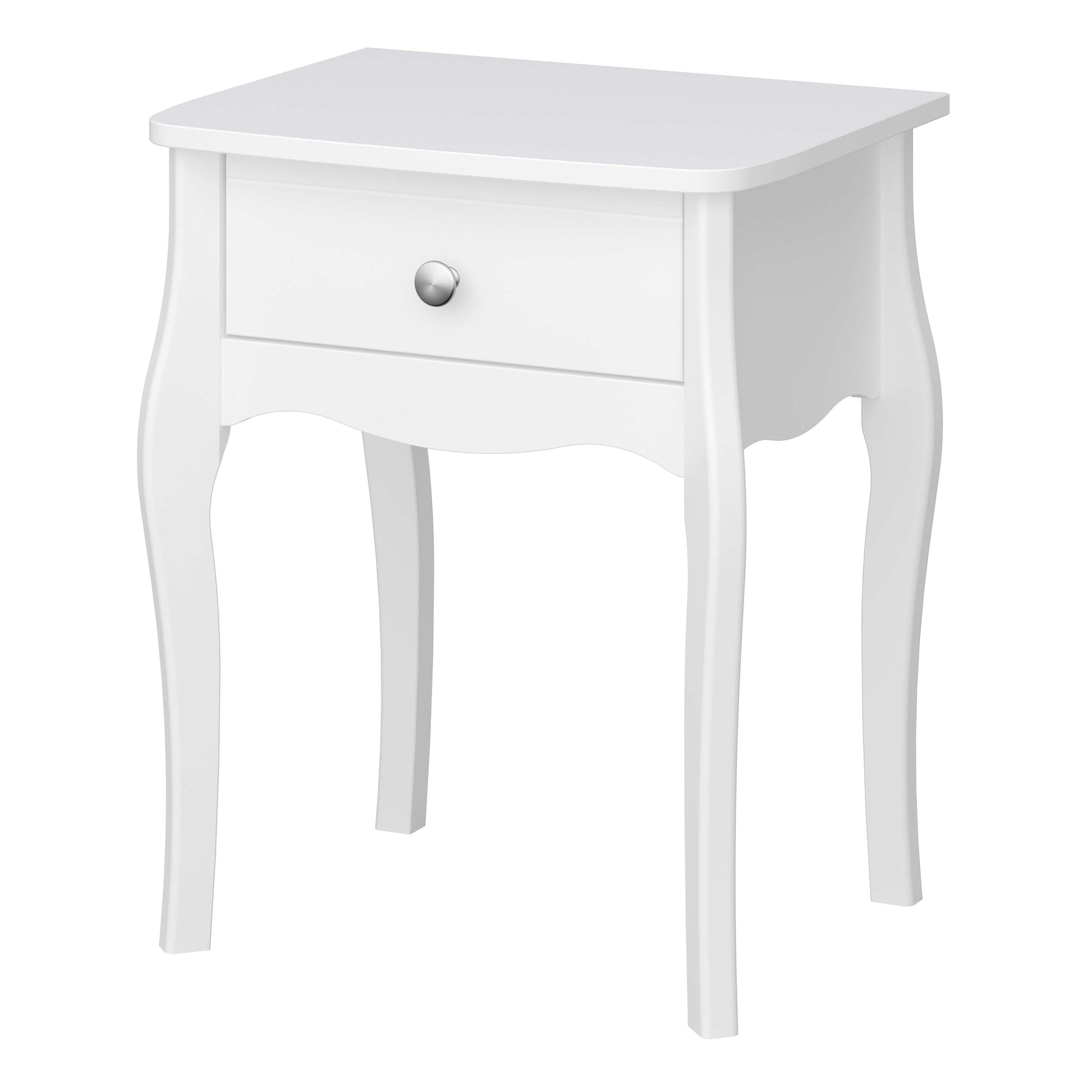 Baroque Nightstand White - Bedside Table ModelBedroom