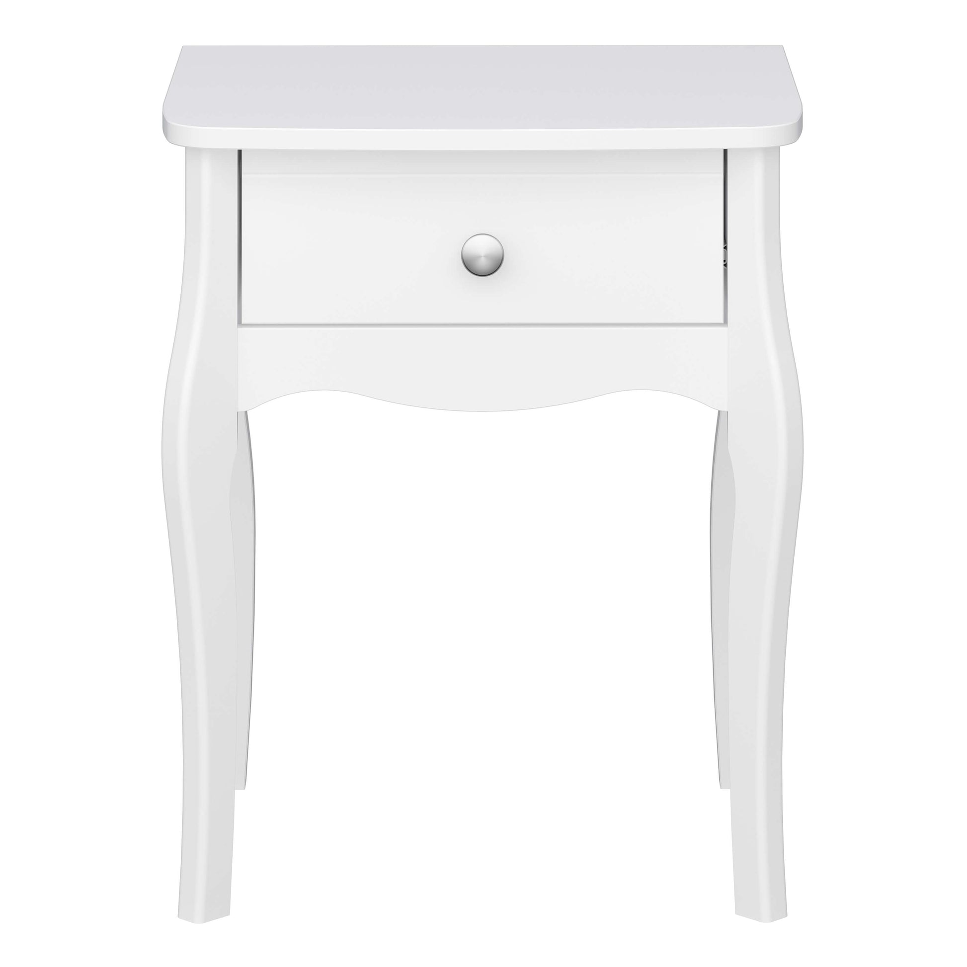 Baroque Nightstand White - Bedside Table ModelBedroom