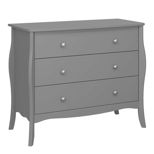 Baroque 3 drawer Wide Chest - 3 Drawer Chest of Drawers ModelBedroom