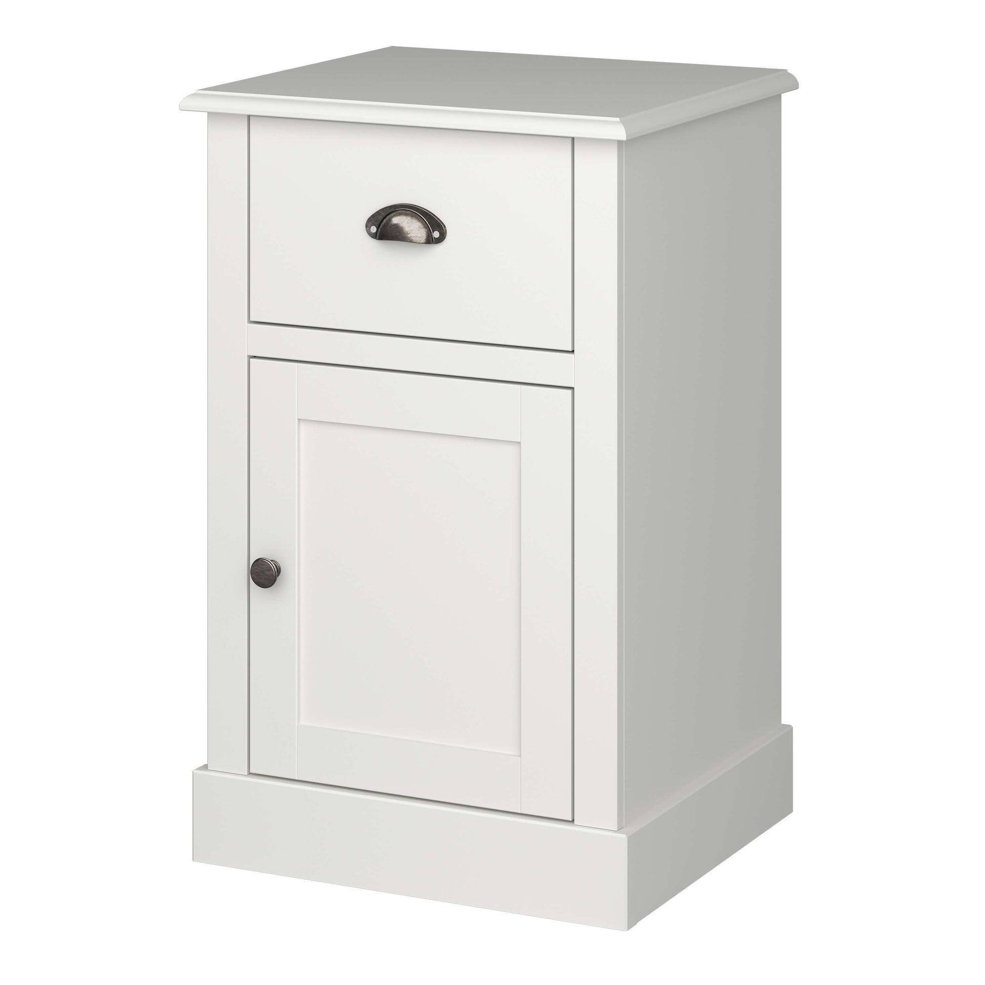 Sandringham 1 Door 1 Drawer Bedside Off White ModelBedroom