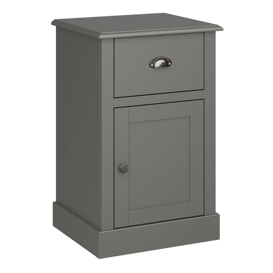 Sandringham 1 Door 1 Drawer Bedside Grey ModelBedroom