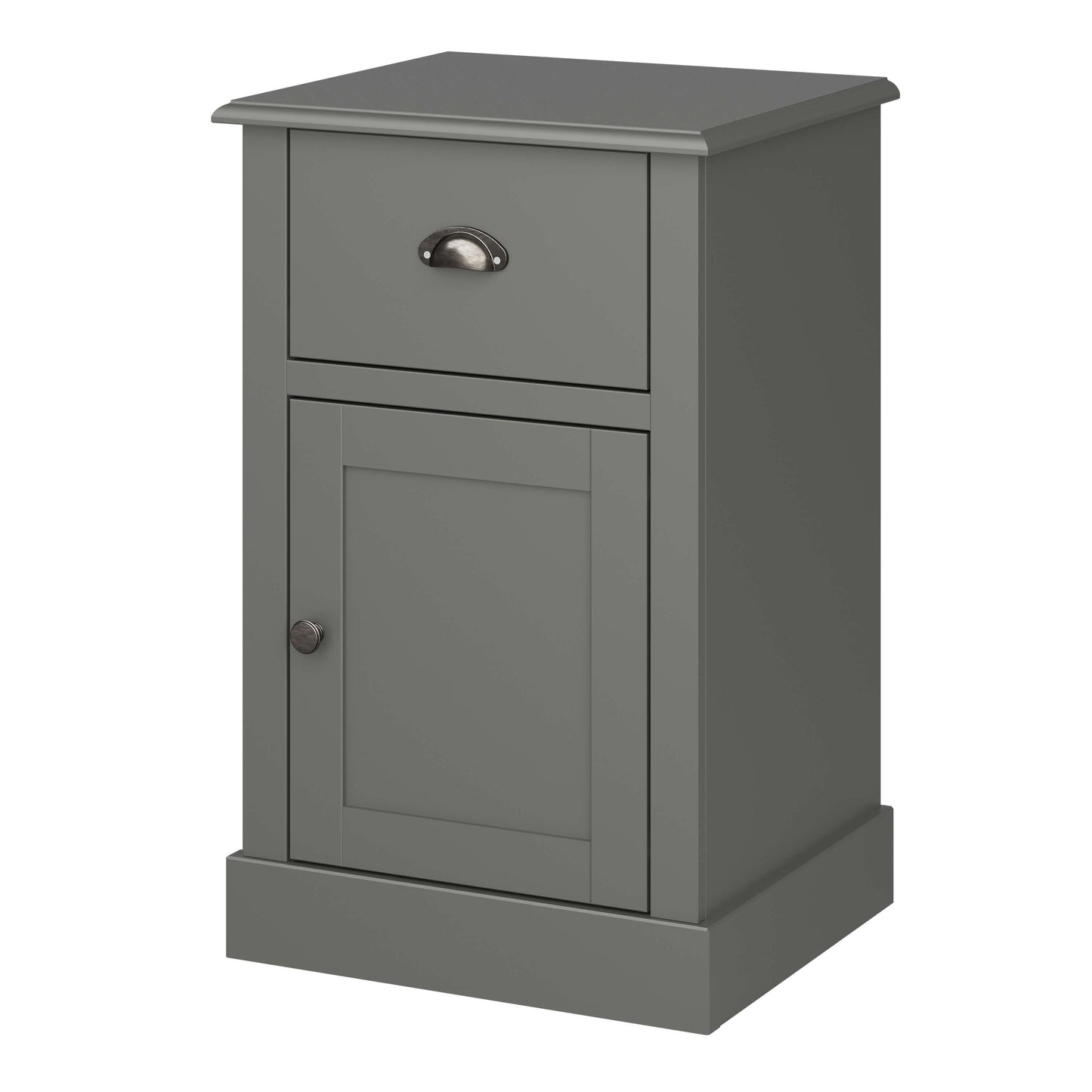 Sandringham 1 Door 1 Drawer Bedside Grey ModelBedroom