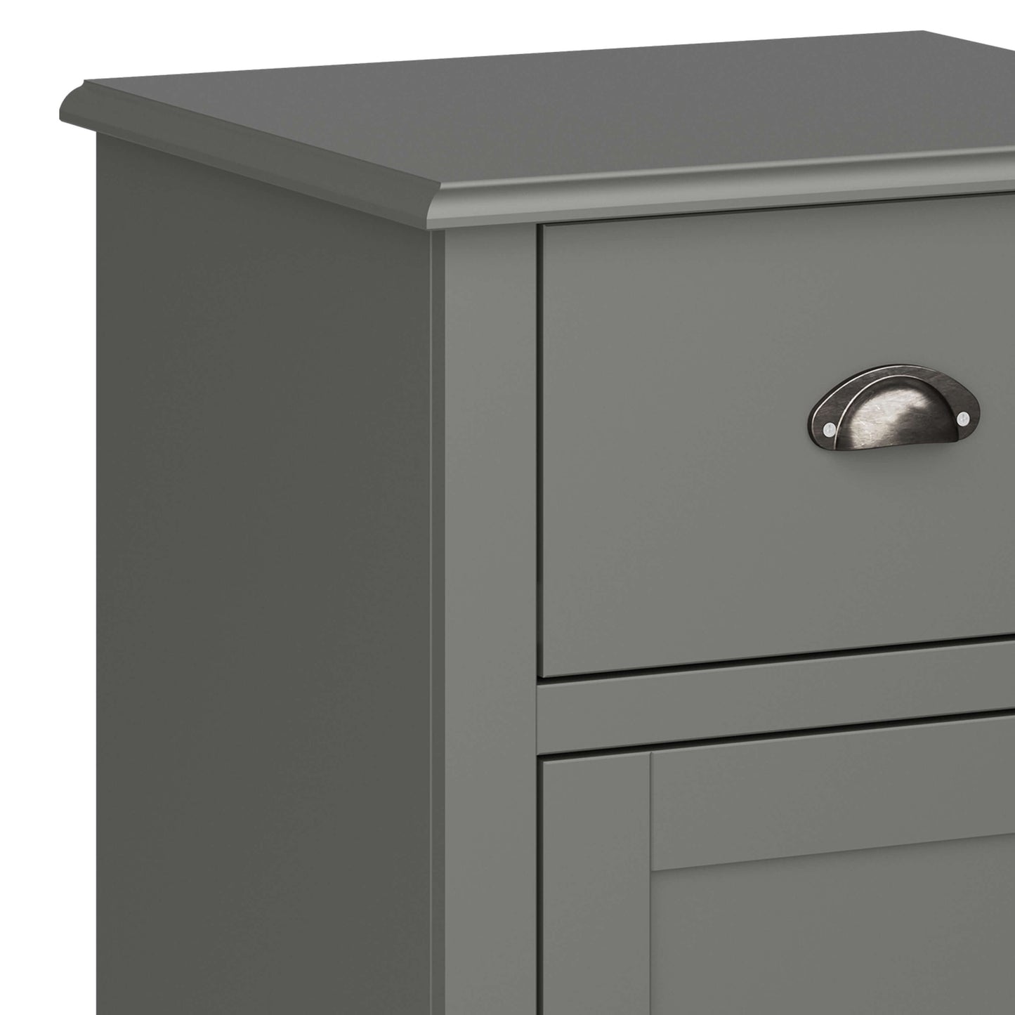 Sandringham 1 Door 1 Drawer Bedside Grey ModelBedroom