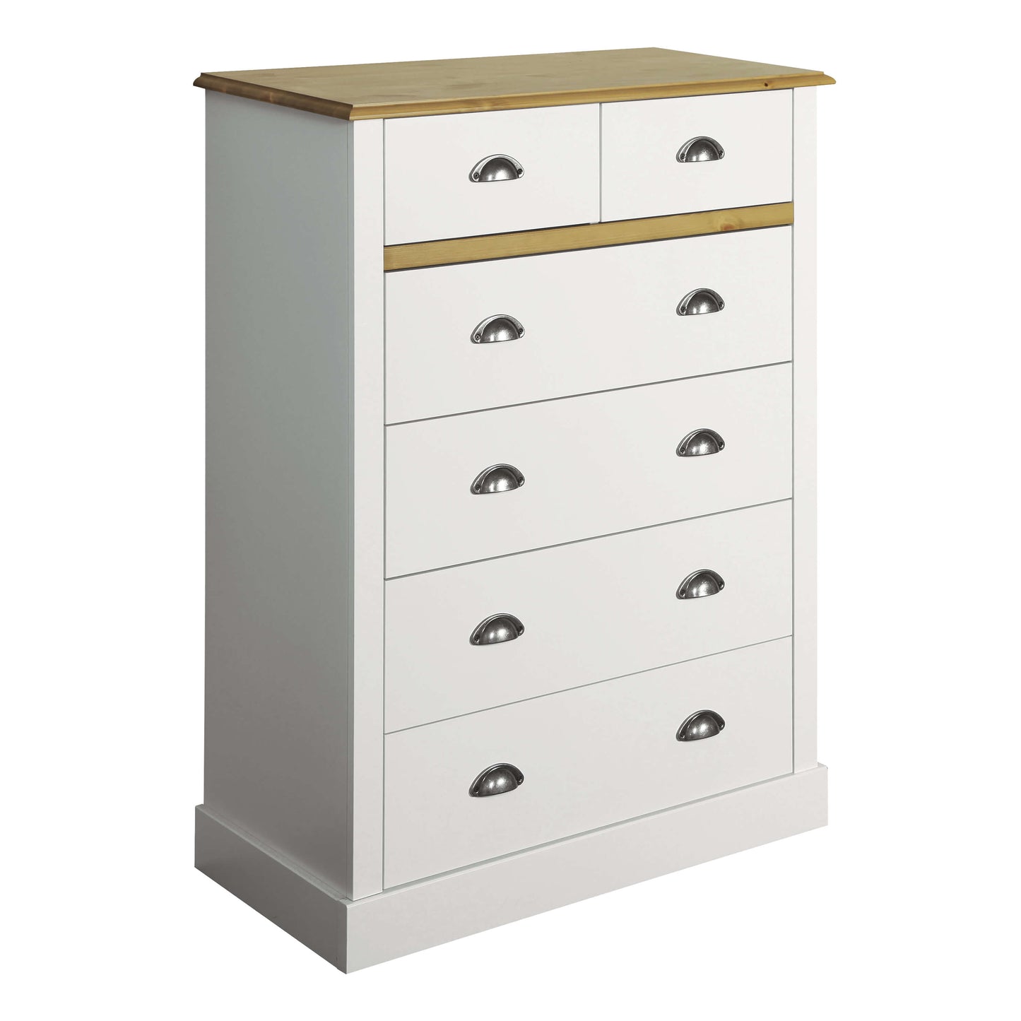 Sandringham 2+4 Chest White & Pine ModelBedroom