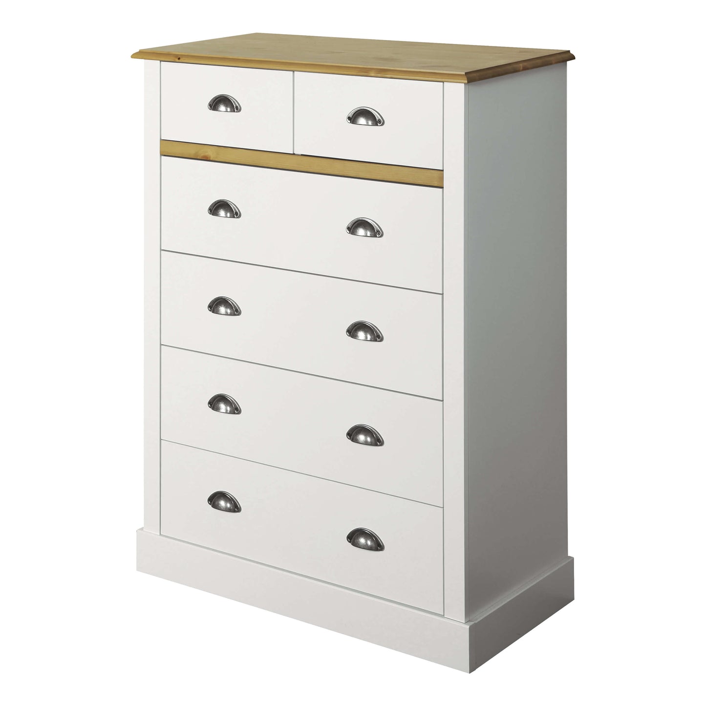 Sandringham 2+4 Chest White & Pine ModelBedroom
