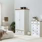 Sandringham 2 door 1 Drawer Wardrobe White & Pine ModelBedroom