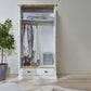 Sandringham 2 door 1 Drawer Wardrobe White & Pine ModelBedroom