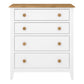 Heston 4 Drawer Chest White & Pine ModelBedroom