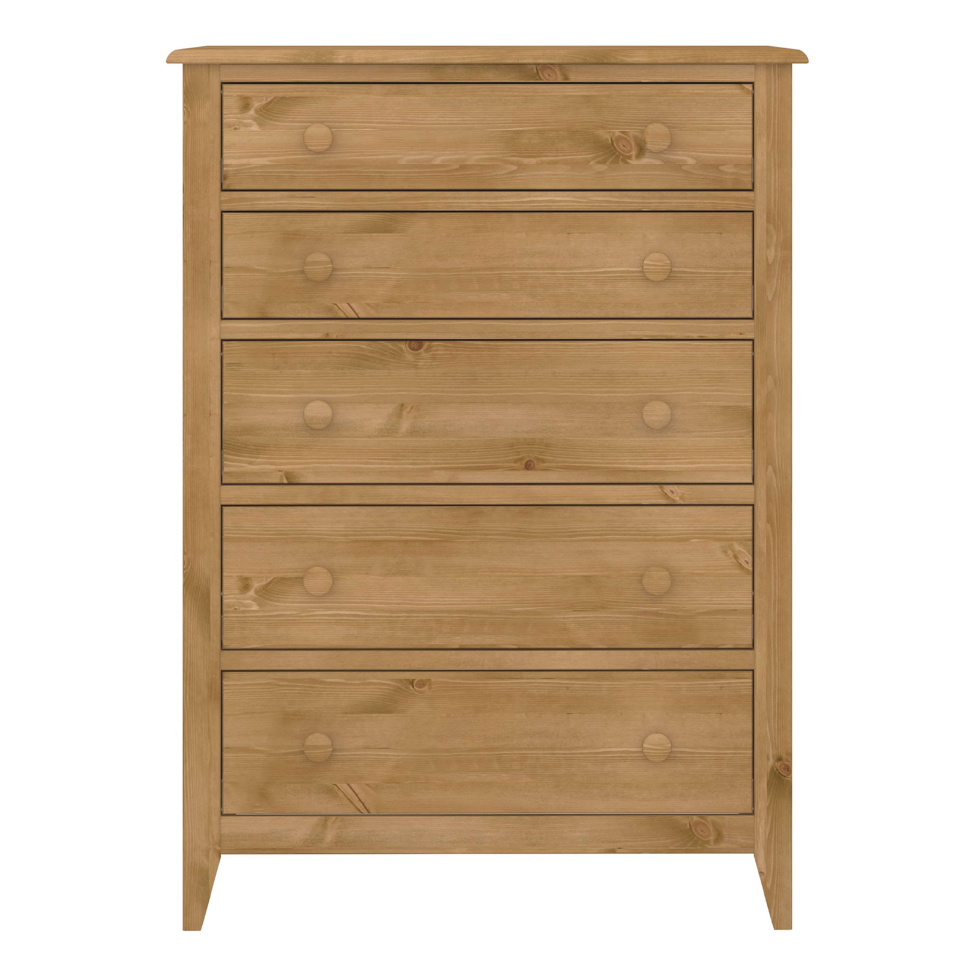 Heston 5 Drawer Chest Pine ModelBedroom