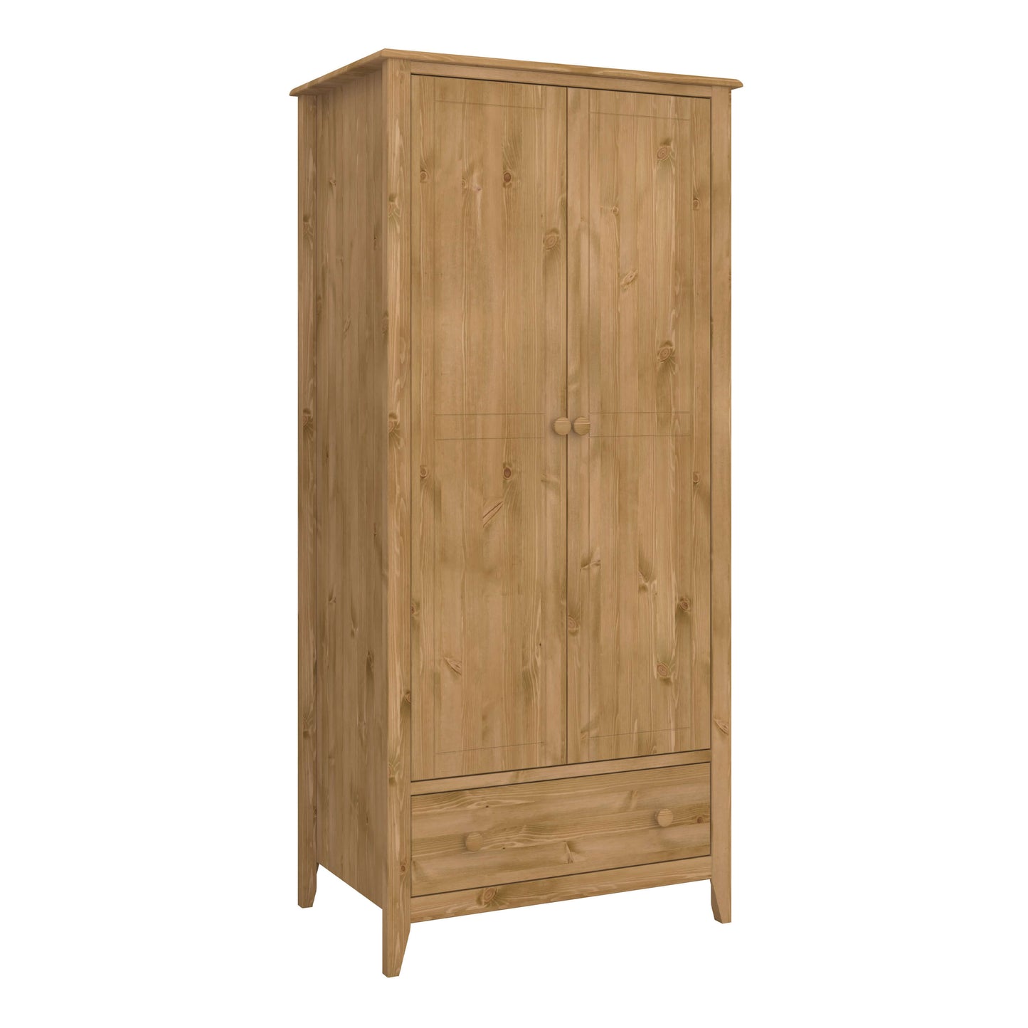 Heston 2 Door Wardrobe Pine ModelBedroom