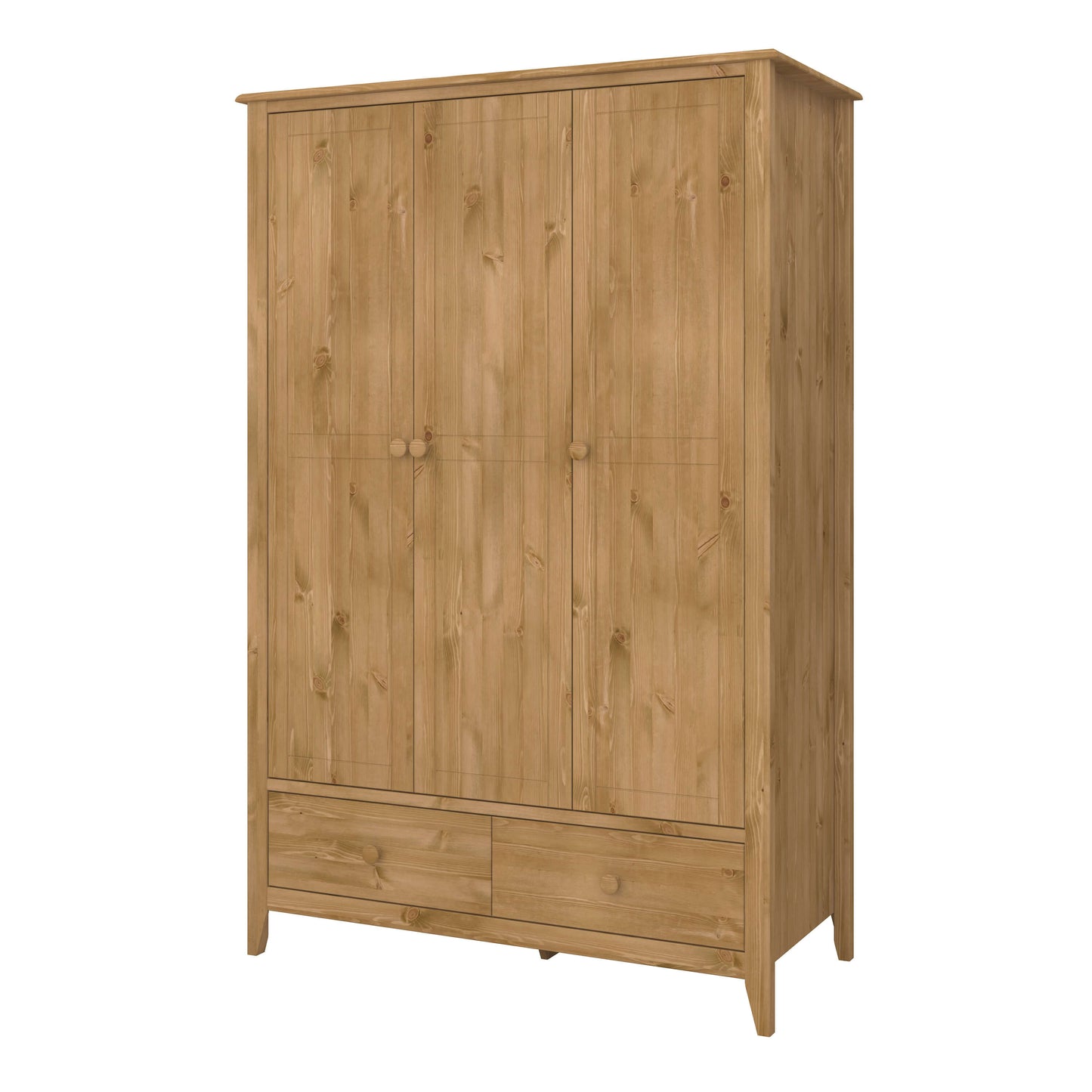 Heston 3 Door Wardrobe Pine ModelBedroom