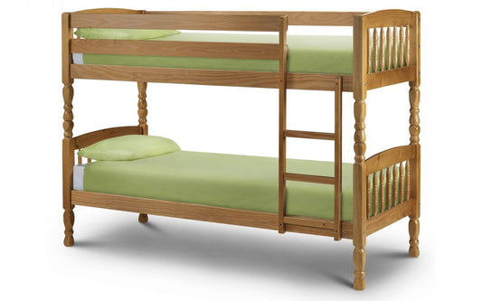 Lincoln Bunk Bed 76CM - Solid Pine Bunk Bed ModelBedroom