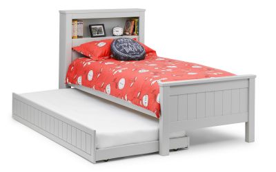 Maine Bookcase Bed Dove Grey - Kids Single Bed ModelBedroom