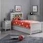Maine Bookcase Bed Dove Grey - Kids Single Bed ModelBedroom